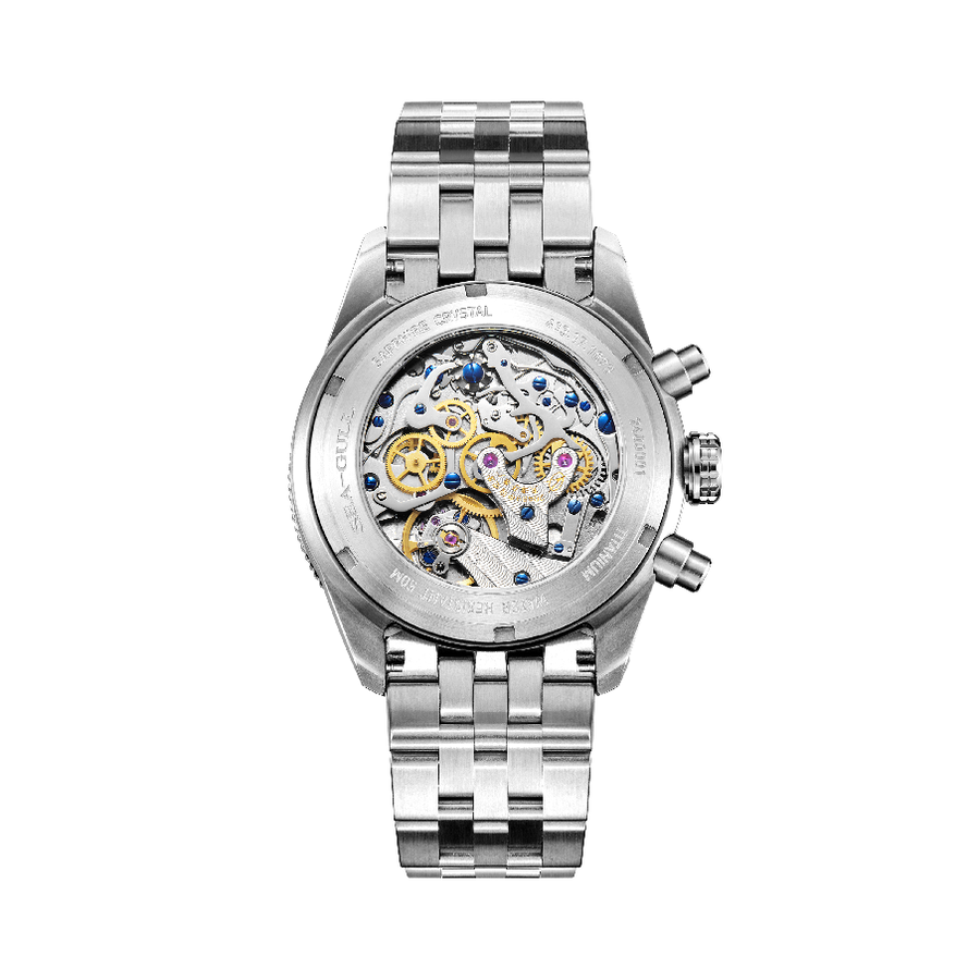 【Seagull Watch】Panda Pilot | Horizon Series | Tachymeter | Chronograph | 43mm | White/Black | White