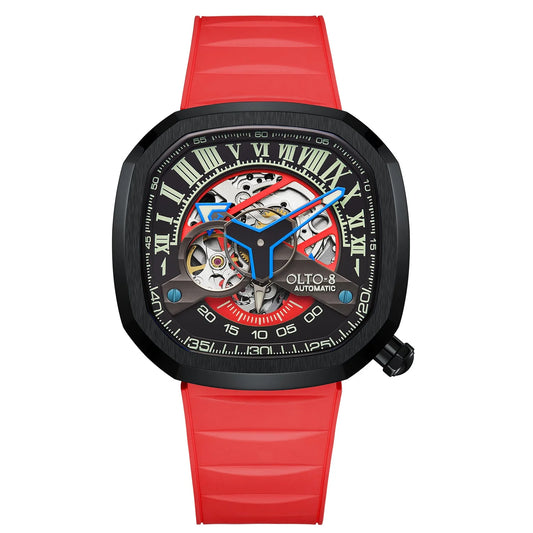 【OLTO-8】INFINITY-II RPM-Style Automatic Watch Black（Roman numeral Dial）
